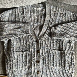 Madewell Speckled Rib Cardigan Sweater